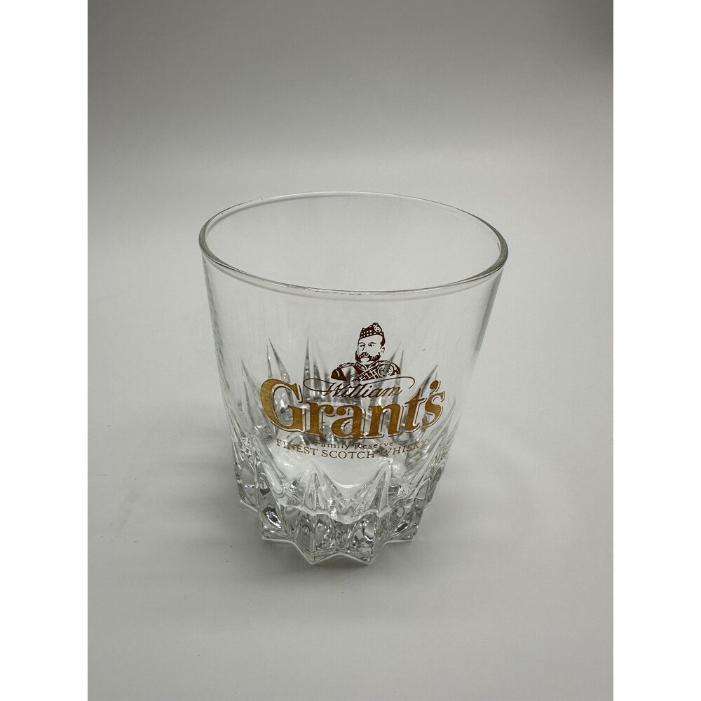 William Grant's Finest Scotch Whisky Rocks Glass Advertising Barware Tumbler